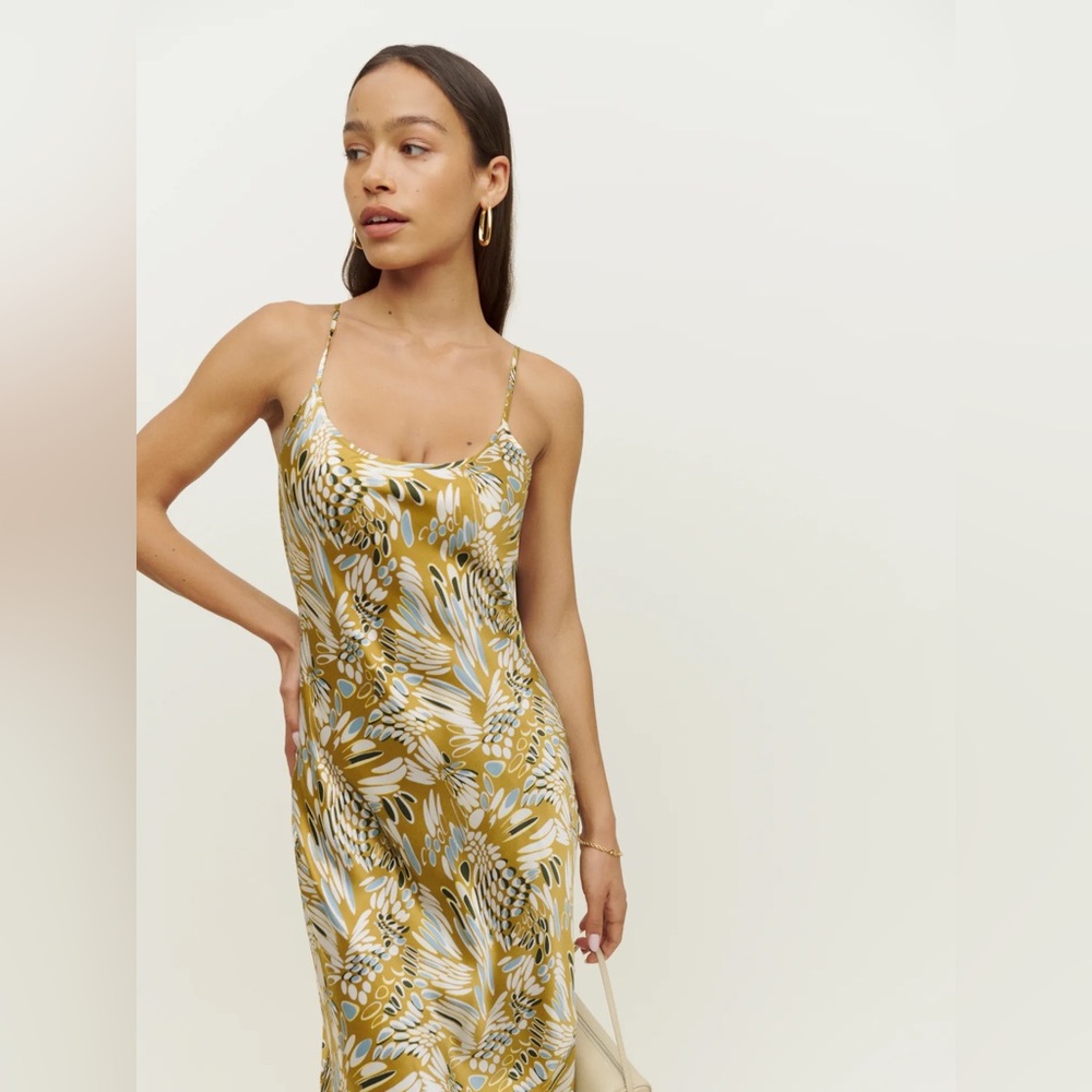 Reformation Alisal Silk Slip Dress M